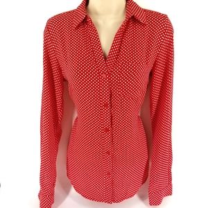 The Limited popover polka dot blouse xs
